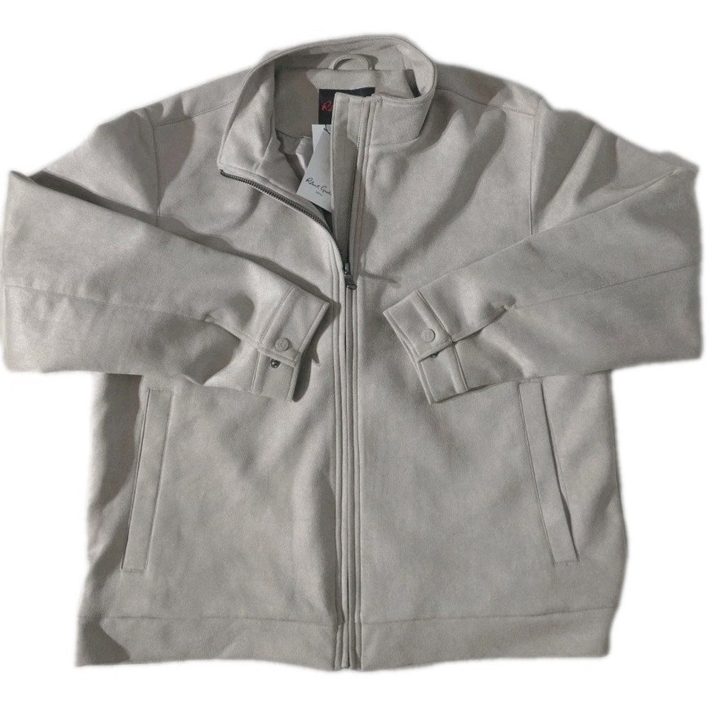 Robert‎ Graham Mens XL Jacket Grey Vegan Suede